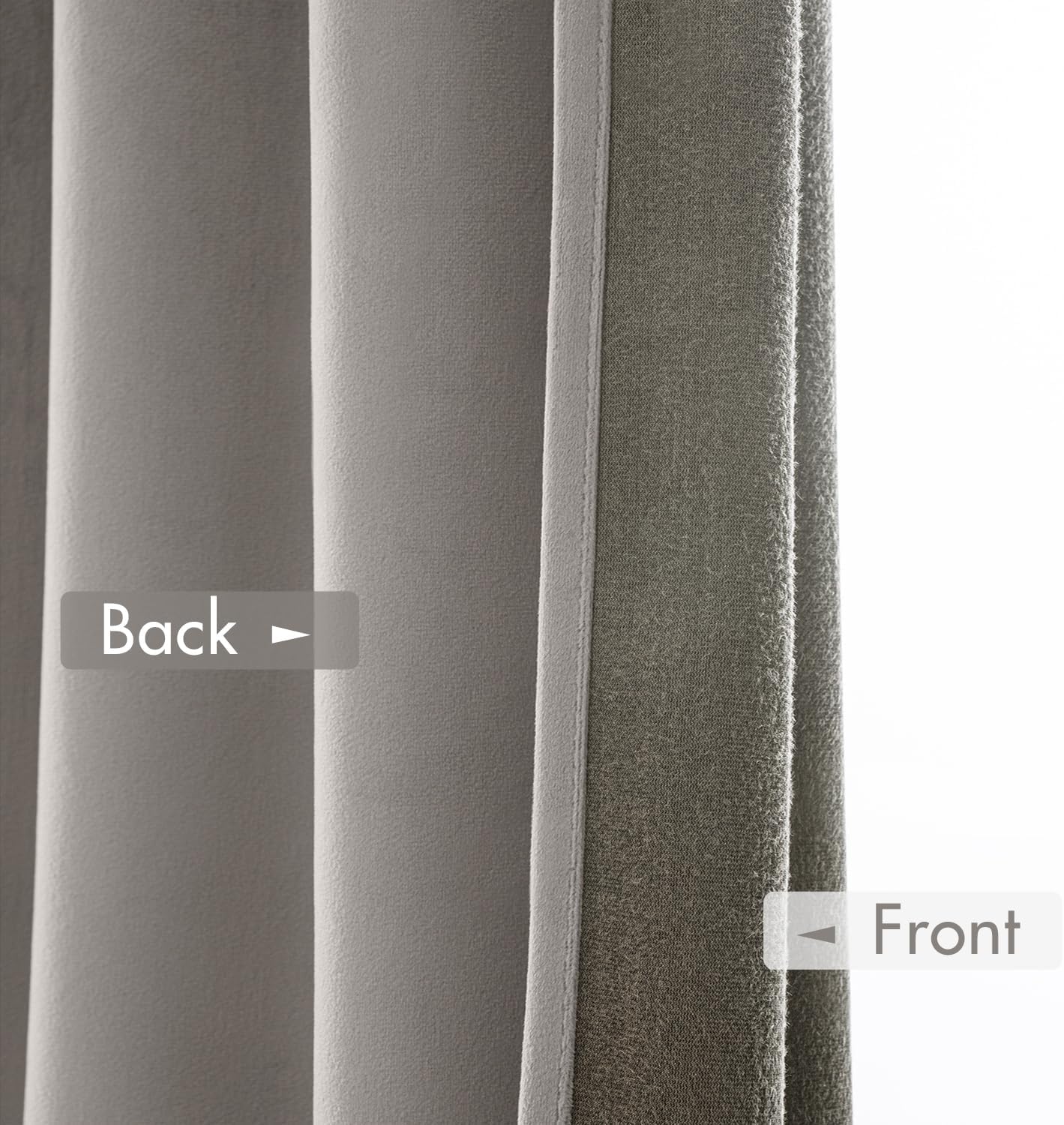 MIULEE Silver Velvet Curtains Thermal Insulated Blackout Curtain Drapes for Bedroom Living Room Darkening 84 Inches Long Curtains Panels Rod Pocket Set of 2