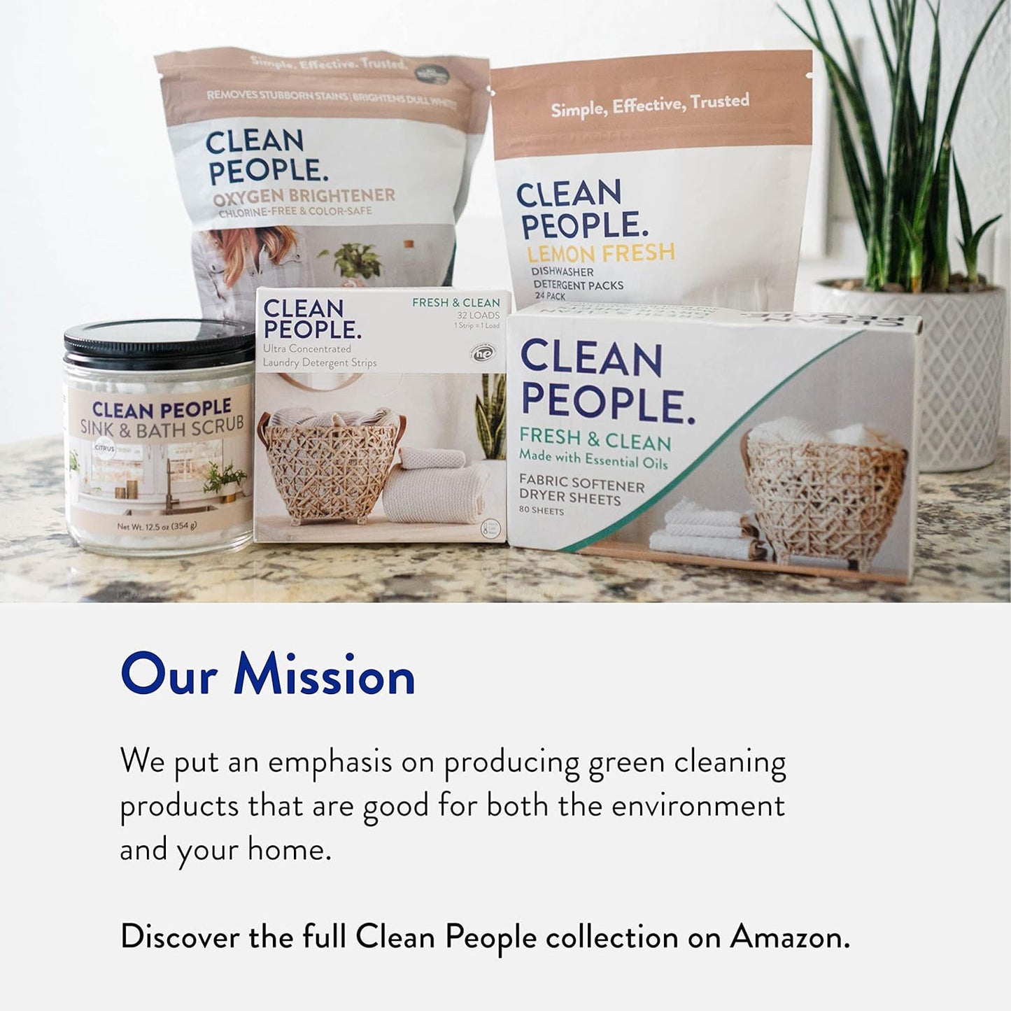 The Clean People Laundry Detergent Pods - Hypoallergenic Laundry Pods - Ultra Concentrated, Recyclable Packaging, Stain Fighting - Fresh Scent, 192 Pack