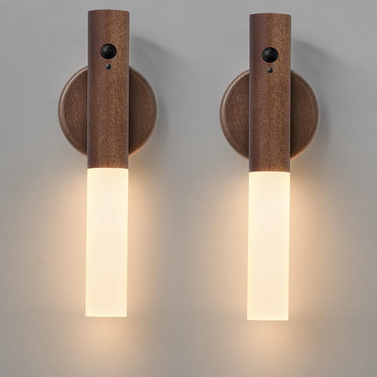 Montford Wall Sconces Set of Two Battery Operated, Motion Sensor Night Light Magnetic Wall Light Rechargeable, Peel and Stick Lights for Hallway