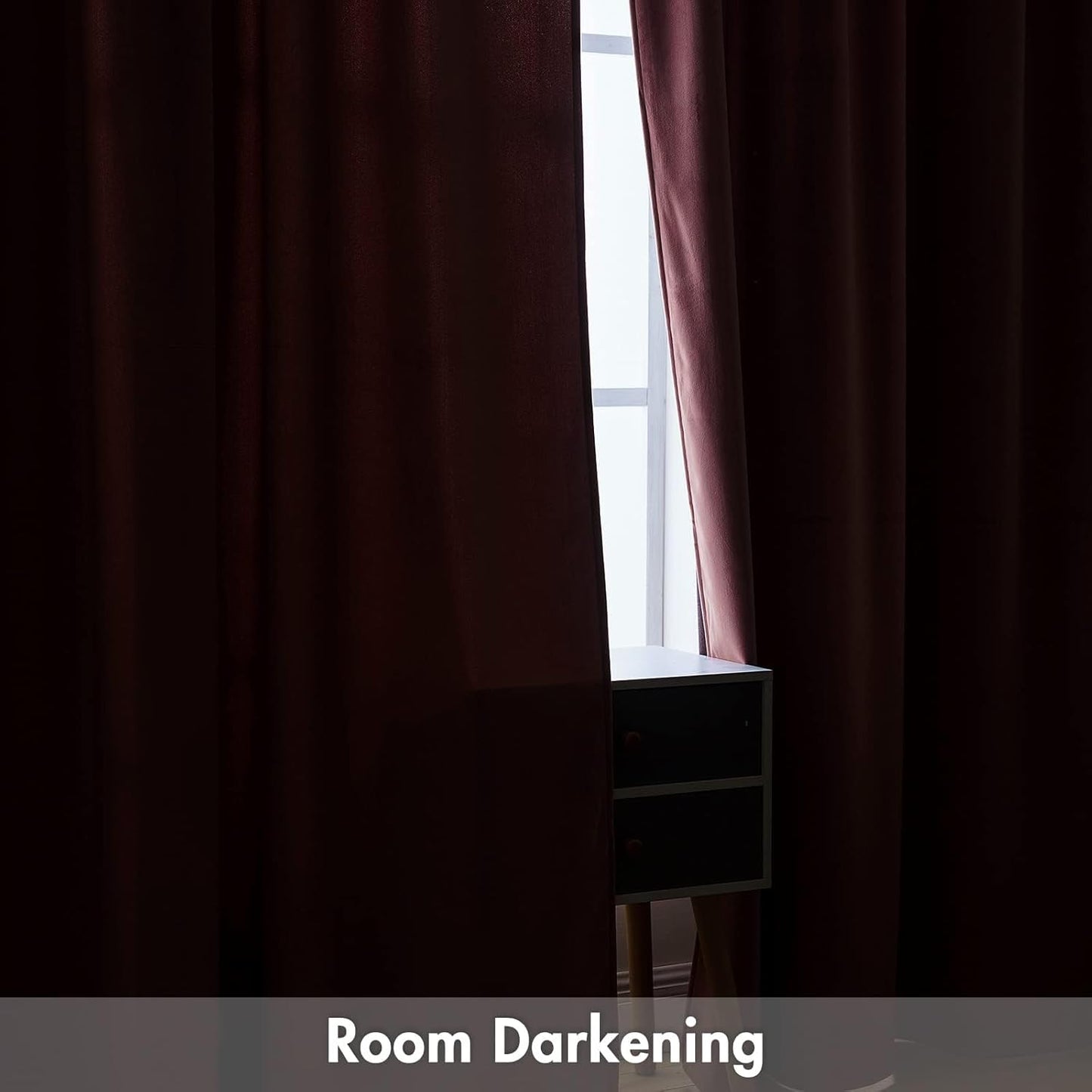 MIULEE Dusty Rose Pink Velvet Curtains Thermal Insulated Blackout Curtain Drapes for Bedroom Living Room Darkening 80 Inches Long Curtains Panels Rod Pocket Set of 2