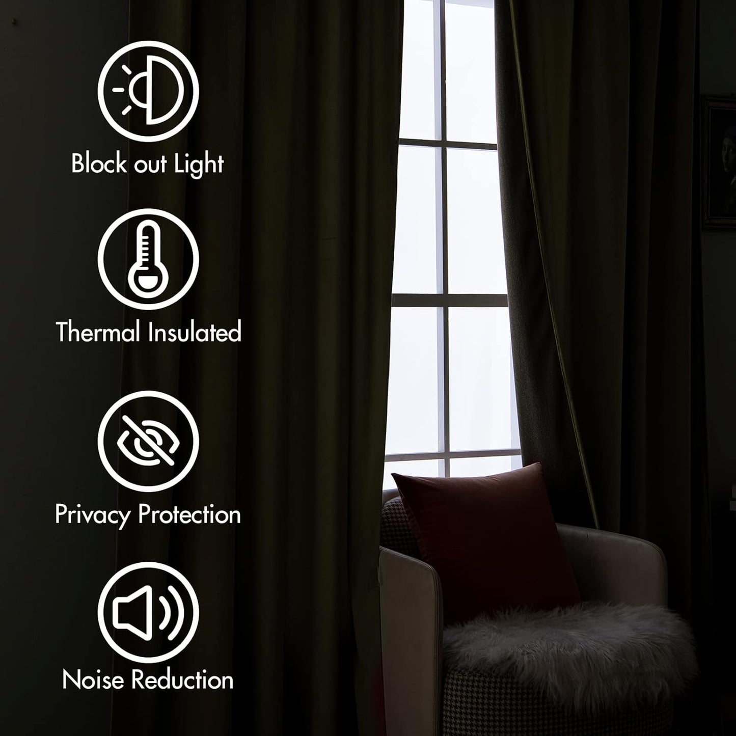 MIULEE Terracotta Velvet Curtains 96 Inches Long 2 Panels- Pinch Pleated Luxury Rust Fall Burnt Orange Window Curtains for Bedroom Living Room Thermal Insulated Super Soft Drapes Back Tab Decor