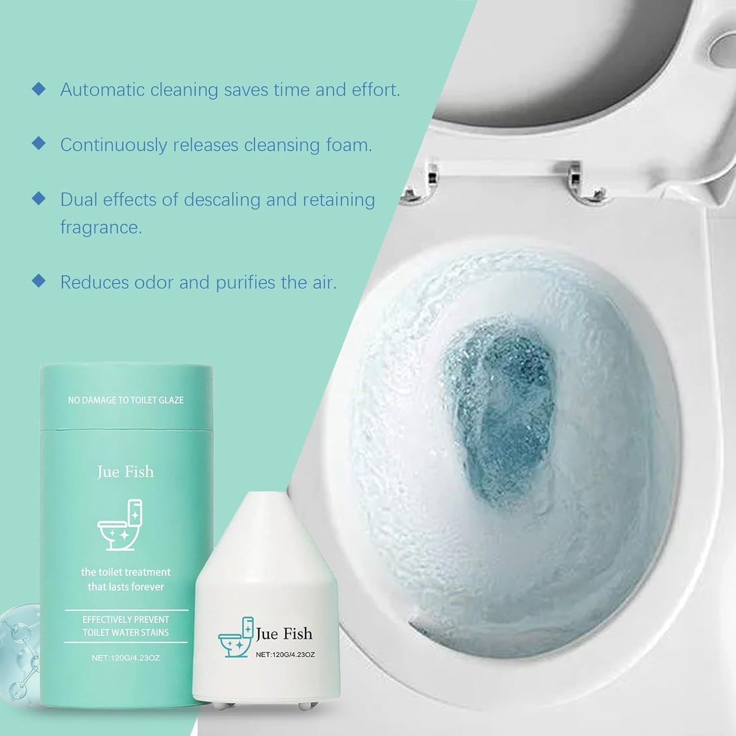Krazy Toilet Bowl Cleaner, Crazy Klean Toilet Cleaner, Automatic Refreshes Toilets, Long-Lasting Cleane Fresh Scent, No Scrubbing Required (2)