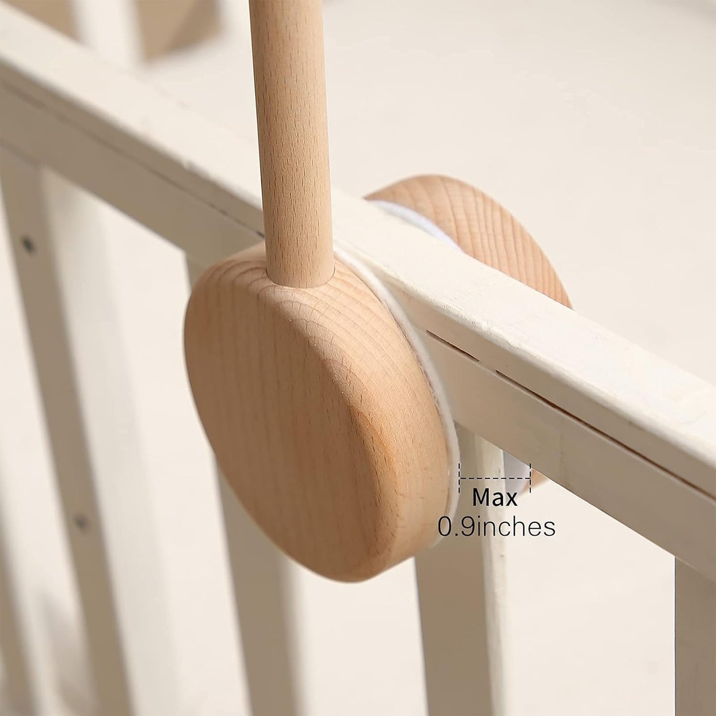 Baby 2In1 Set - Rainbow Mobile Crib Hanger,Baby Wooden Mobile Arm for Crib Baby Mobile Holder Bassinet Mobile for Crib Toy Mobile for Baby ( Pink )