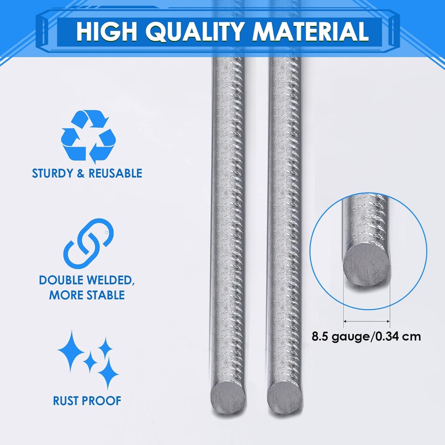30 Pcs H Stakes for Yard Signs 24'' x 10'' Metal Heavy Duty H Frame Lawn Wire Stakes Weatherproof Metal Sign Holder Bulk for 4mm 5mm Corrugated Signs Board Guidepost Yard House Garden Decor