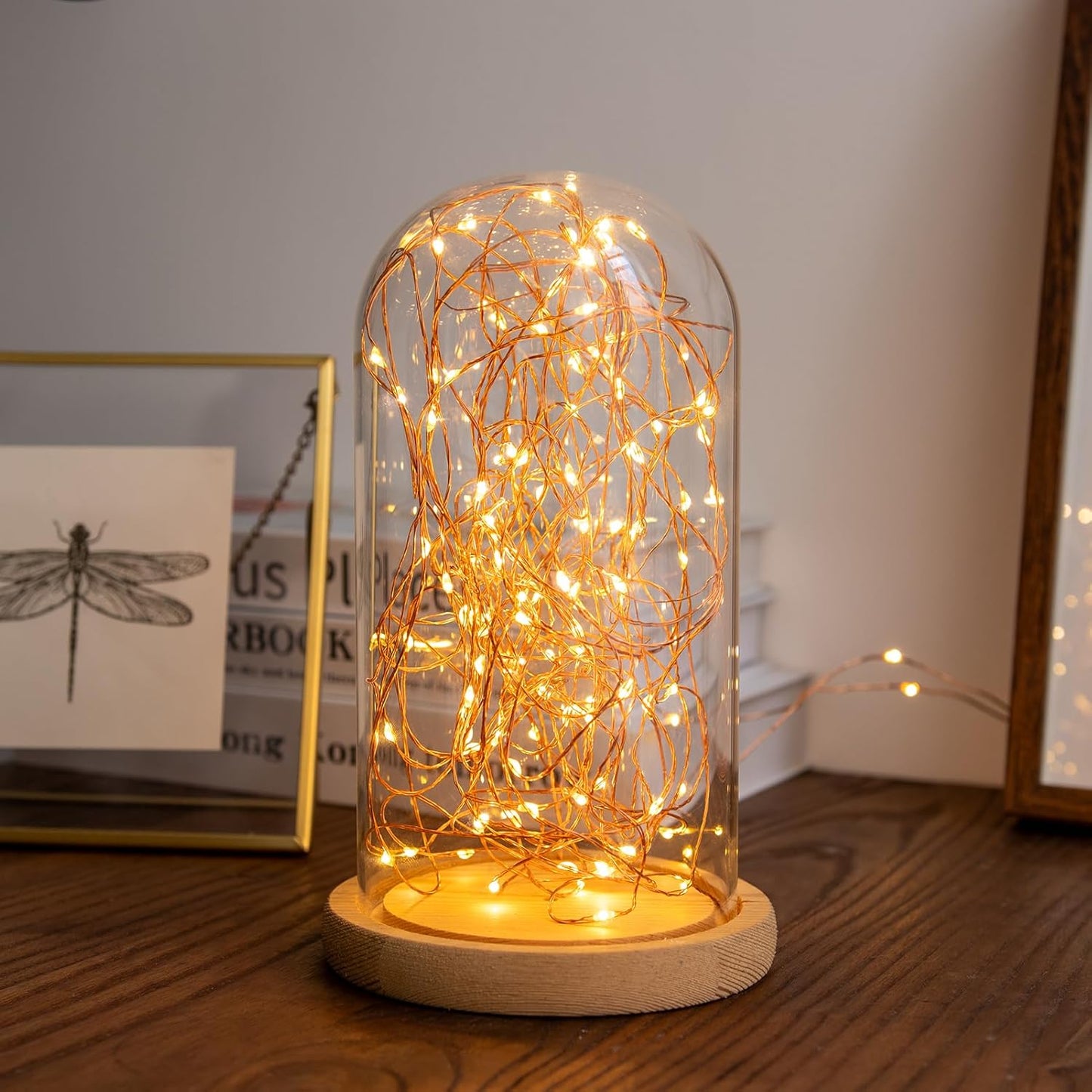 Solar String Lights for Outside,200FT 600 LEDs Solar Fairy Lights,Waterproof 8 Modes Button Outdoor String Light for Patio Garden Backyard Tree Wedding Christmas,Copper Wire,Warm White