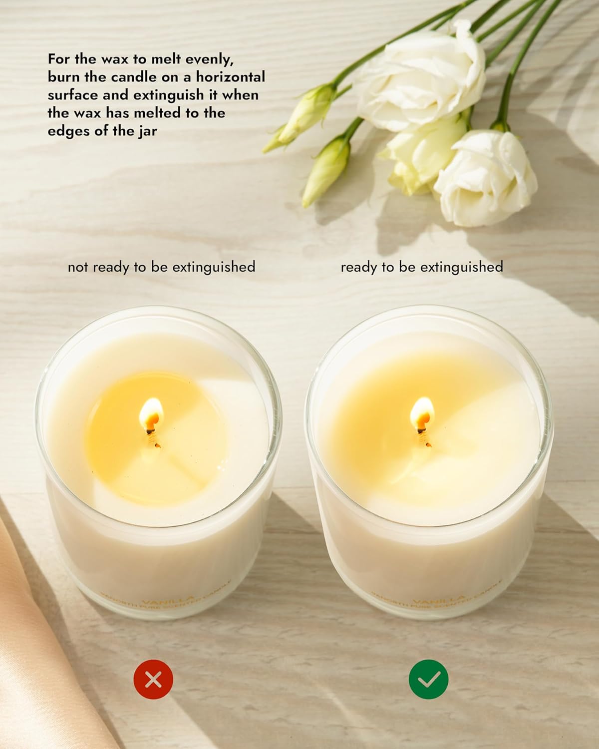96NORTH | Pure Vanilla Candle | 100% Natural Soy Wax | One Wick Jar Candle | Natural Fragrance Technology | Non Toxic | Up to 35 Hours Burning Time | Aromatherapy Gift for Men and Women