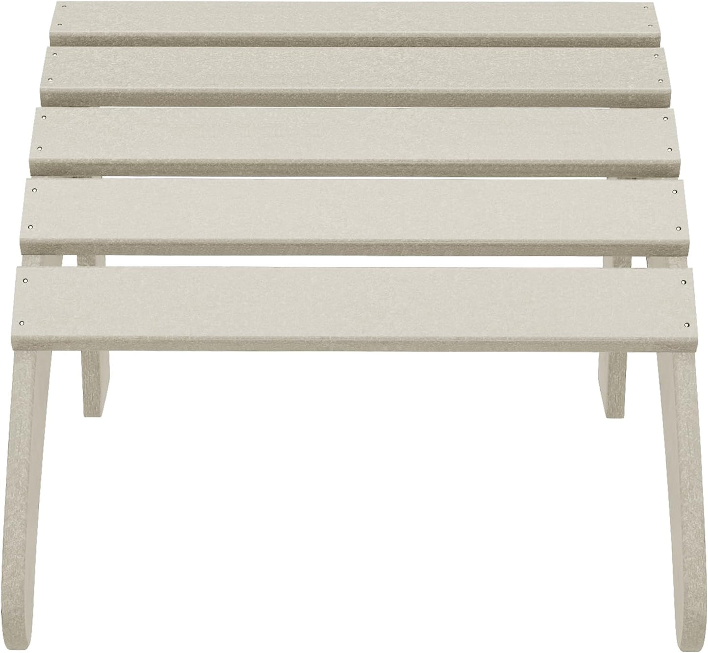WestinTrends Outdoor Ottoman, Patio Adirondack Ottoman Foot Rest, All Weather Poly Lumber Folding Foot Stool for Adirondack Chair, Widely Used for Outside Porch Pool Lawn Backyard, Sand