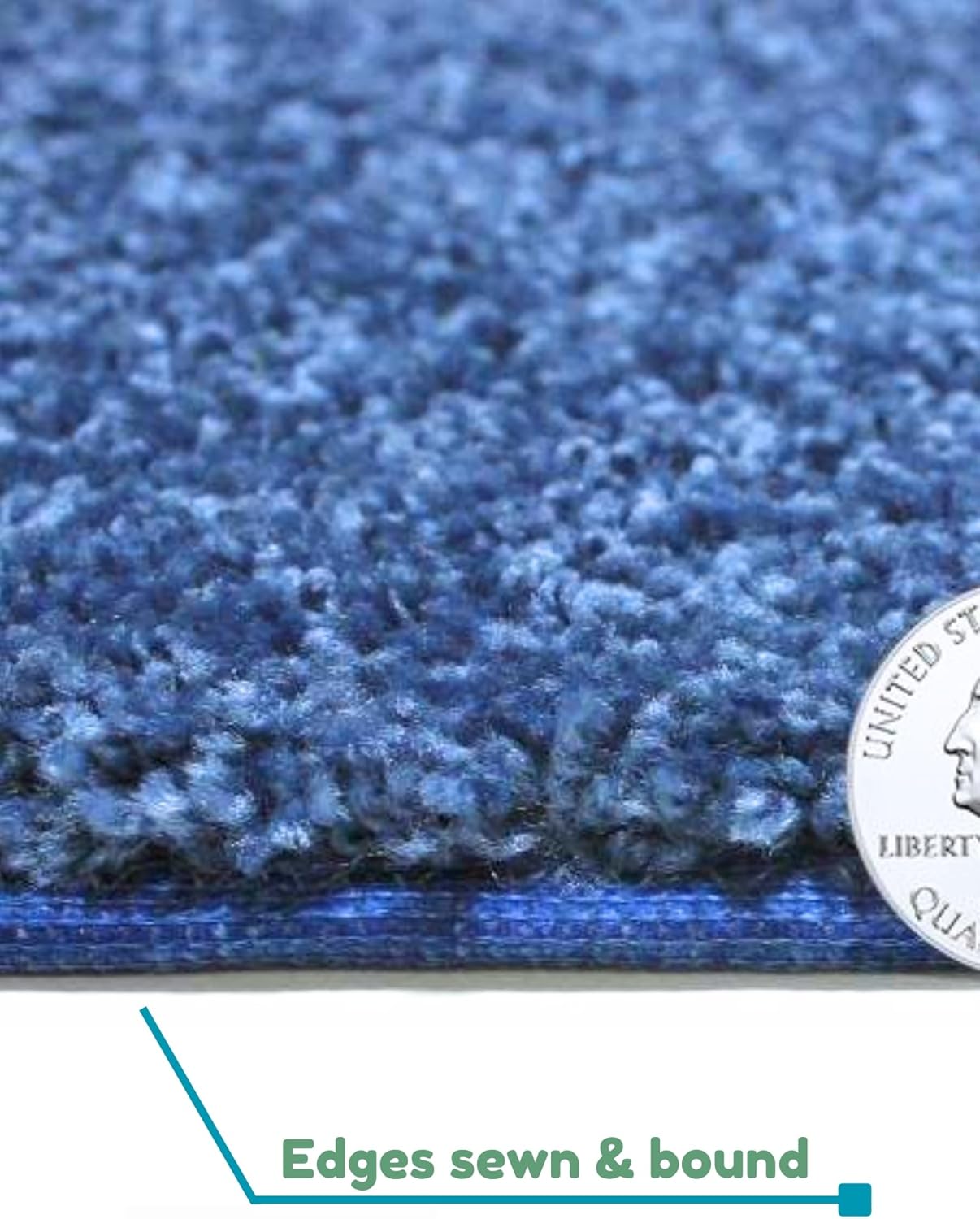 KOECKRITZ Soft and Colorful Kids Classroom Area Rugs (Passes Flammability Pill Test) Many Sizes and Bright Colors to Select from (8' x 8', Royal)