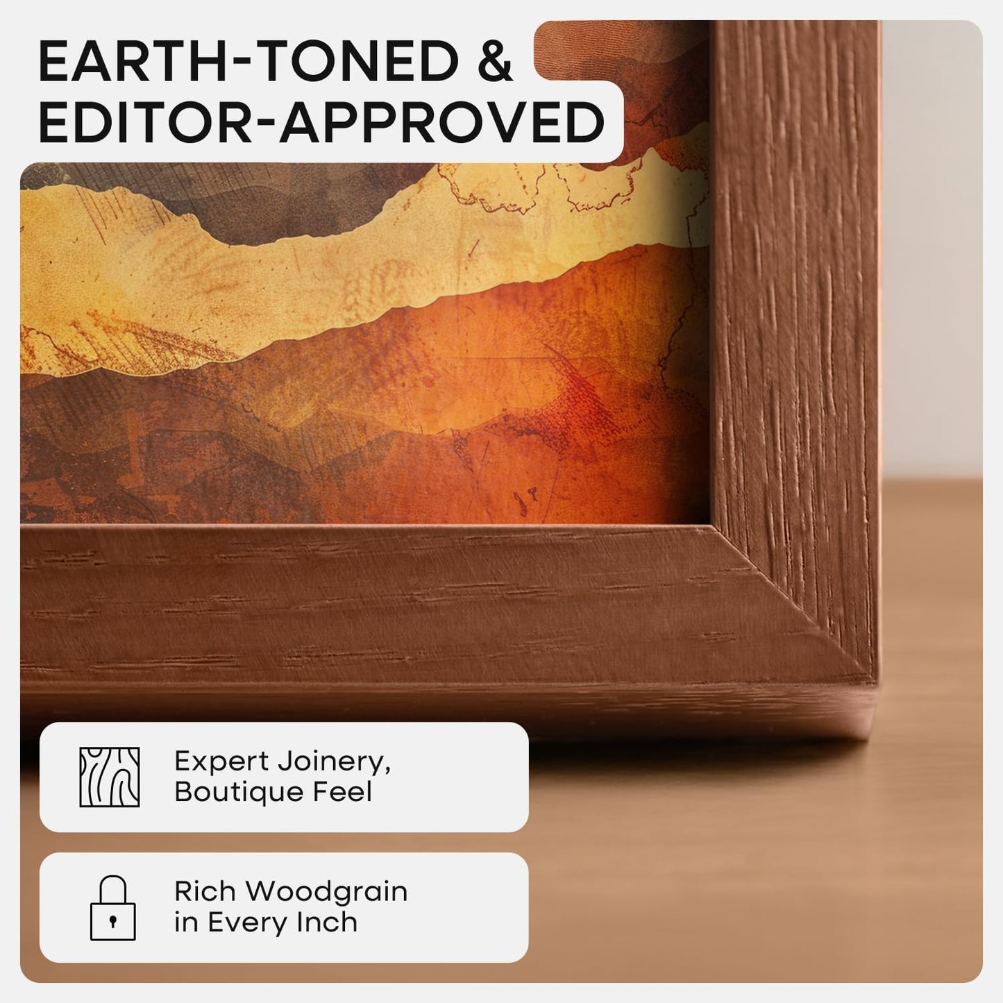 Homeforia 11x17 Brown Picture Frame, High End Dark Oak 11x17 Poster Wood Frame with Mat 8x12 Print, 11 x 17 Wooden Walnut Frame Matted to 8 x 12 Photo, 17x11 Frames, Tempered Glass, Wall Kit, Set of 1