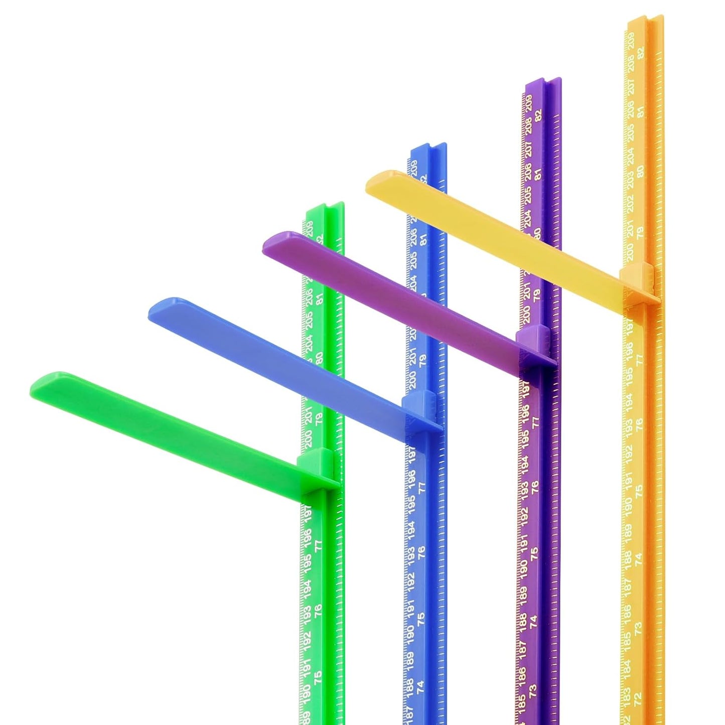 Height Measurement for Wall, Children Height Ruler, 3D Removable Growth Chart, Splicing Sliding Measuring Ruler for Kids and Nursery 79 inch (Green)