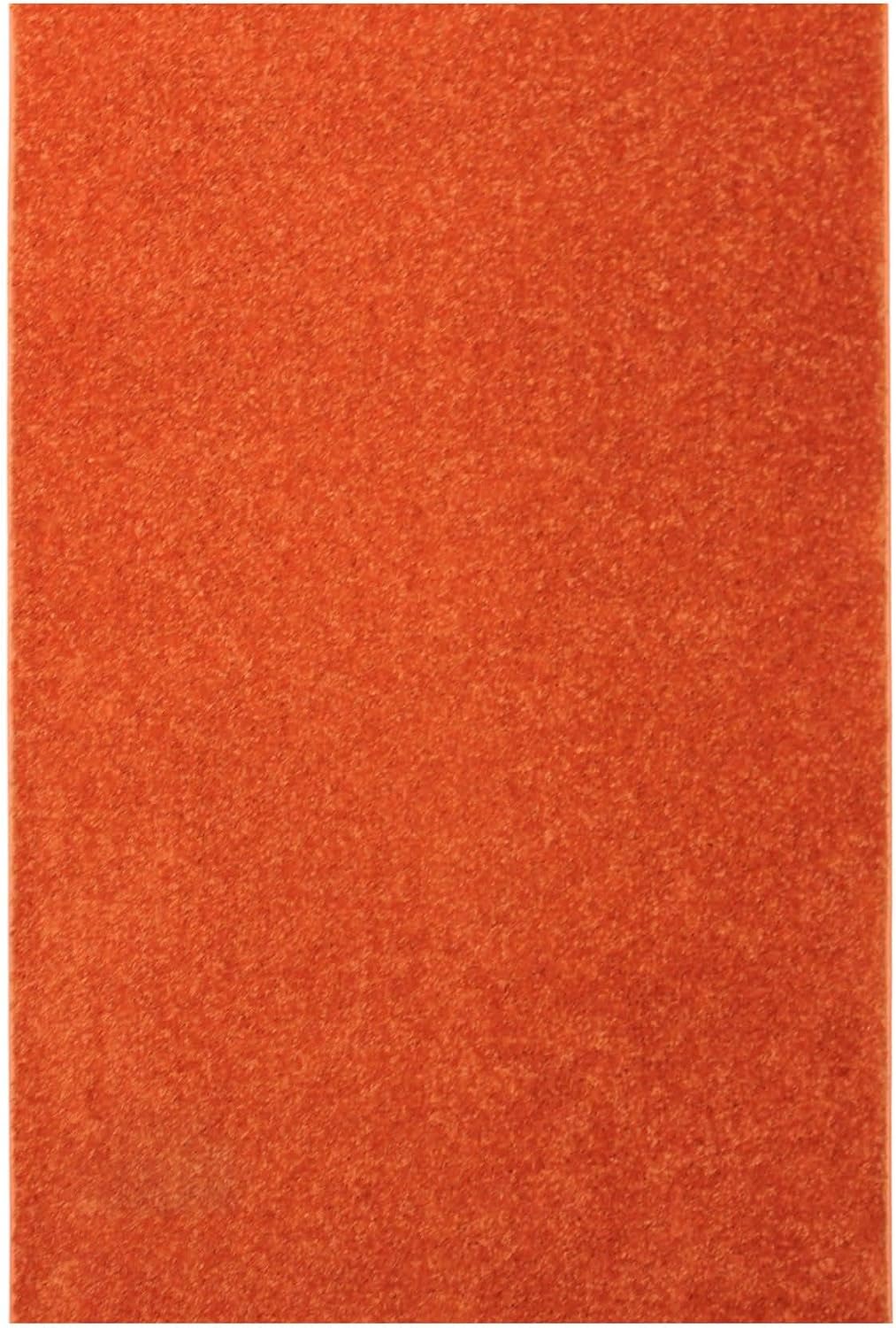 KOECKRITZ Soft and Colorful Kids Classroom Area Rugs (Passes Flammability Pill Test) Many Sizes and Bright Colors to Select from (6' x 8', Tangerine)