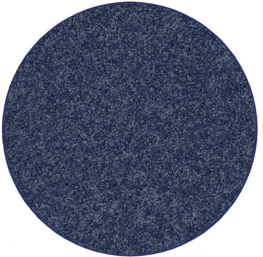 KOECKRITZ Soft and Colorful Kids Classroom Area Rugs (Passes Flammability Pill Test) Many Sizes and Bright Colors to Select from (12' Round, Navy)
