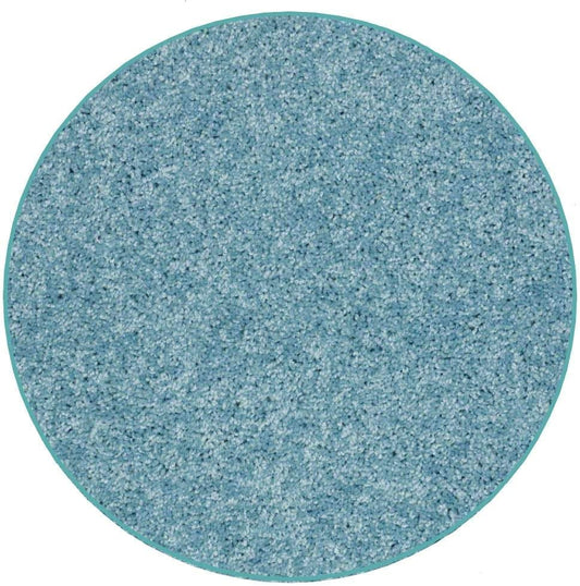 KOECKRITZ Soft and Colorful Kids Classroom Area Rugs (Passes Flammability Pill Test) Many Sizes and Bright Colors to Select from (9' Round, Surf)