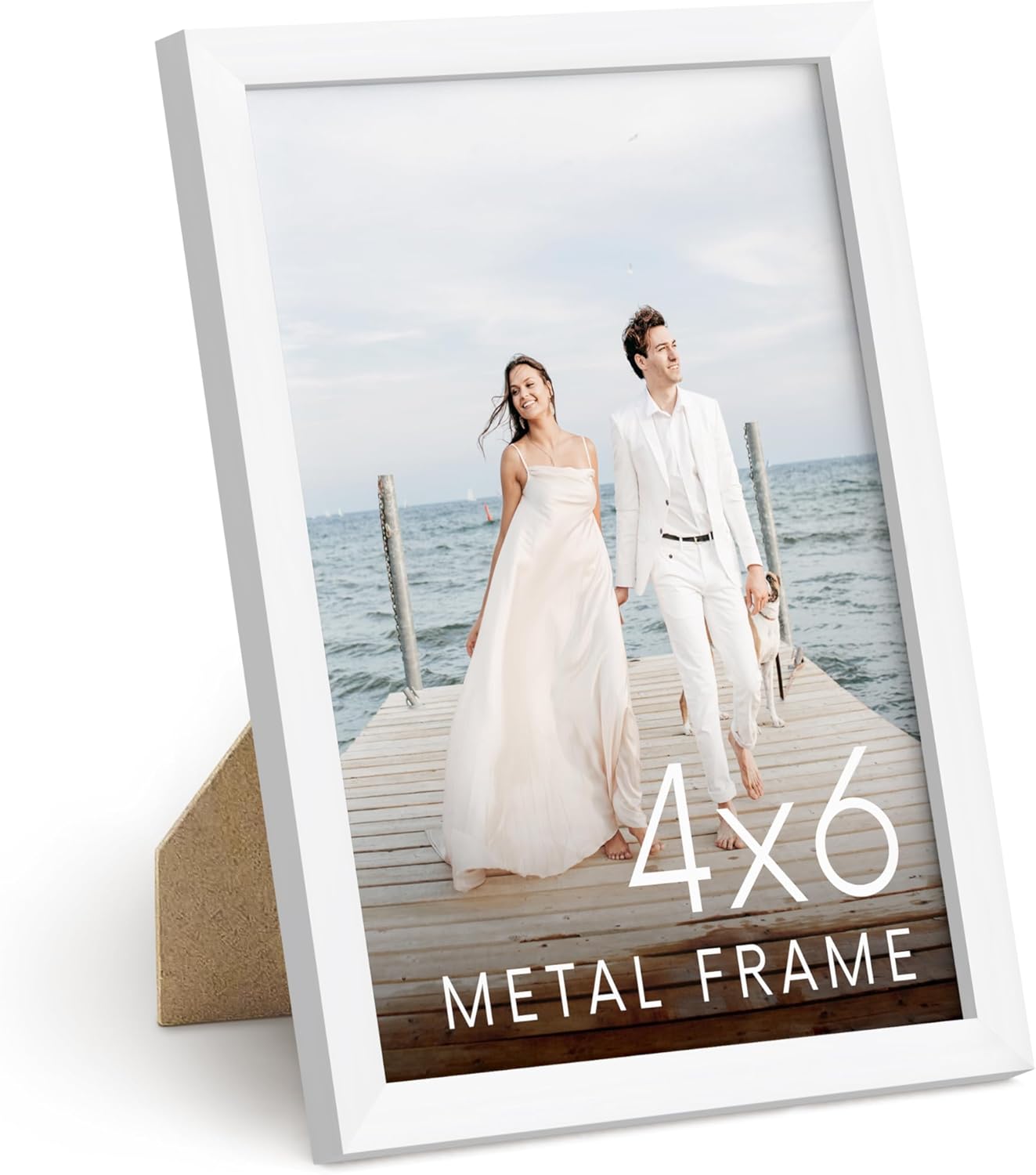 HAUS AND HUES Standalone White Aluminum Frame Set of 1-4x6