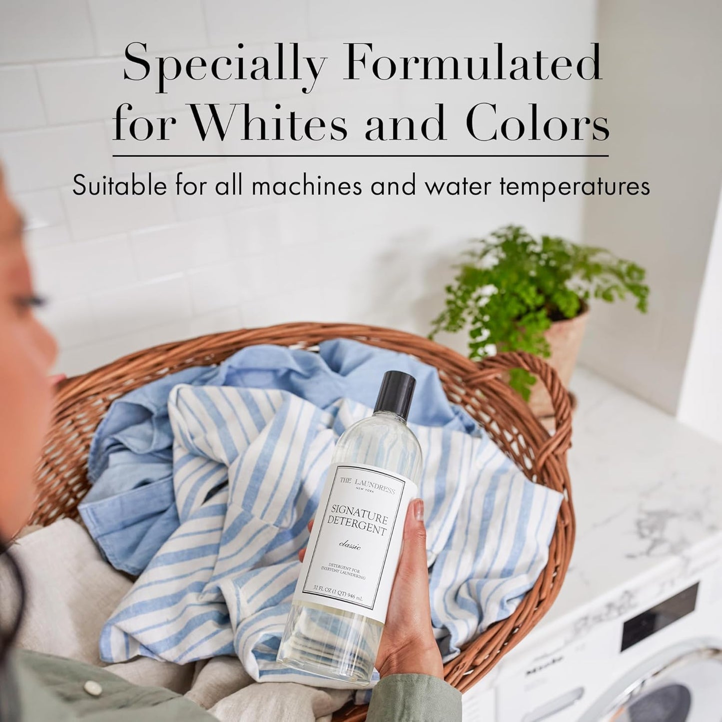 The Laundress Luxury Laundry Detergent, 31 Loads, Scented Signature Classic Fragrance, Concentrated Triple Enzyme Deep Cleaning and Targeted Stain Remover, 96% USDA Biobased Product
