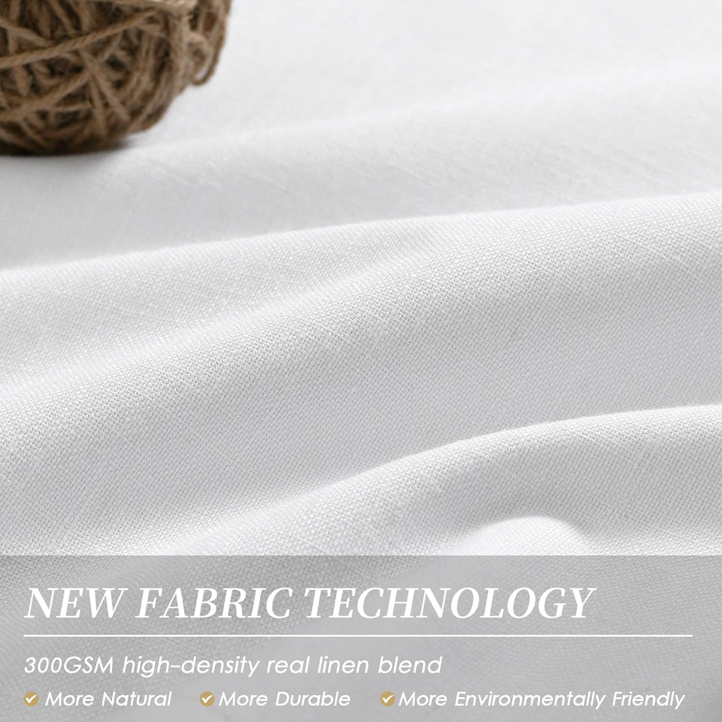 BOODII White Blackout Curtains 63 Inch Length for Bedroom Window Room Darkening Full Light Blocking Curtains Back Tab Neutral Elegant Black Out Curtain Thermal Insulated Linen Drapes Pure White 52x63