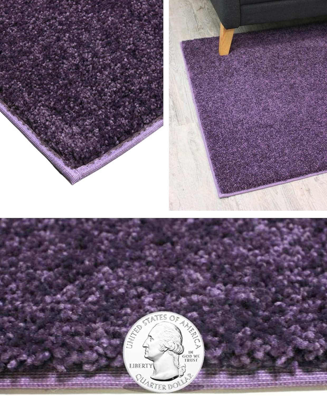 KOECKRITZ Soft and Colorful Kids Classroom Area Rugs (Passes Flammability Pill Test) Many Sizes and Bright Colors to Select from (11' Round, Eggplant)