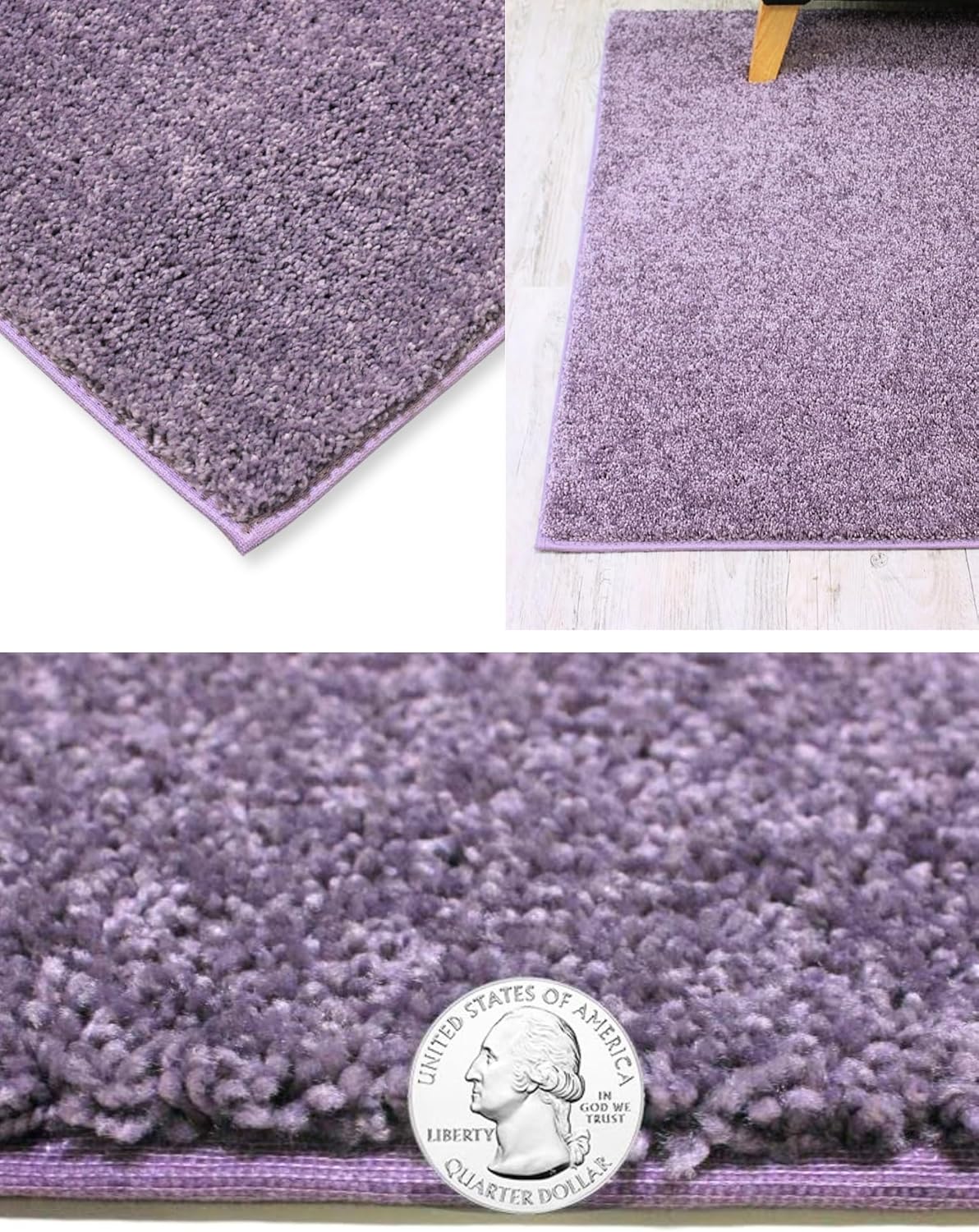 KOECKRITZ Soft and Colorful Kids Classroom Area Rugs (Passes Flammability Pill Test) Many Sizes and Bright Colors to Select from (9' x 9', Lavender)