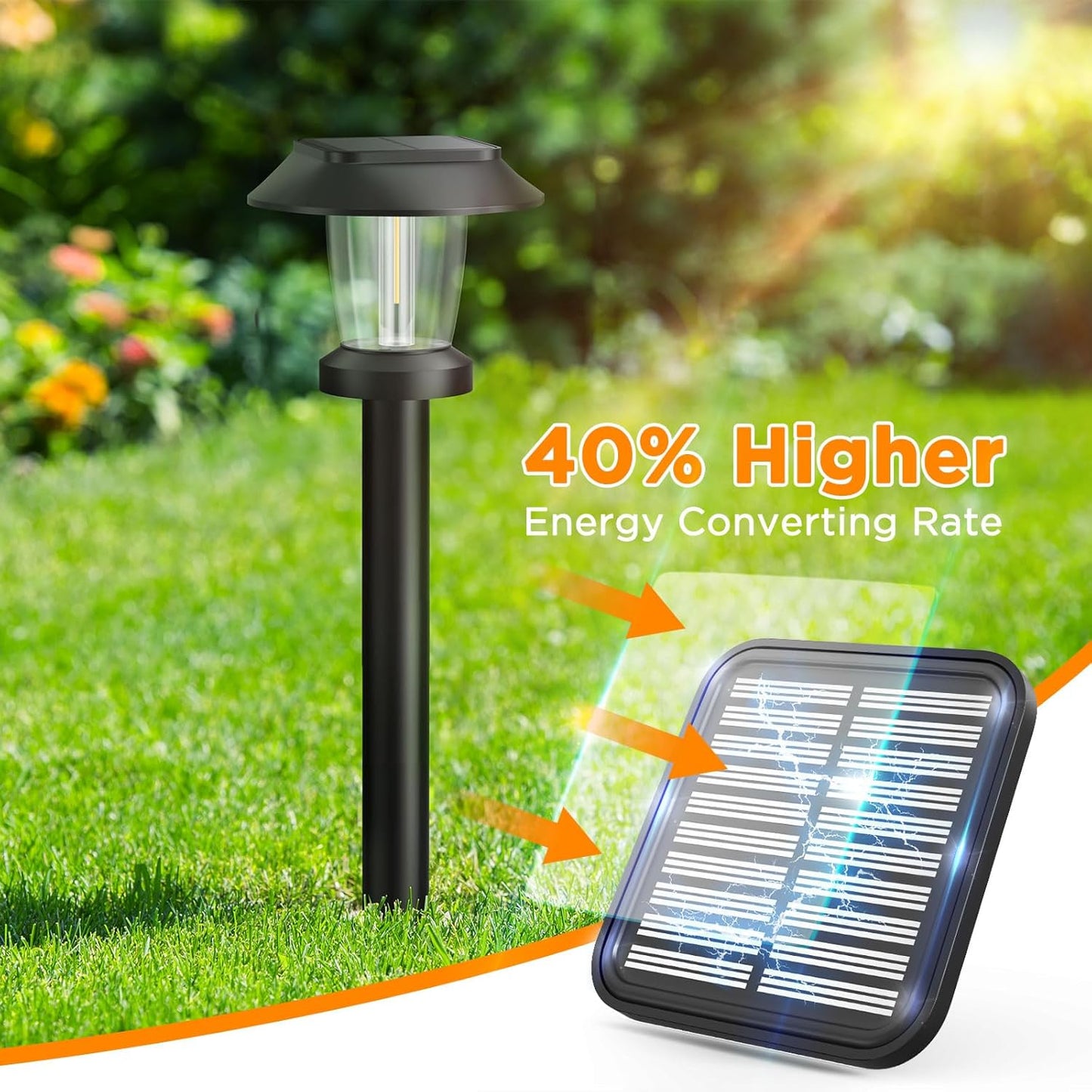 ALEPOD Solar Pathway Lights Outdoor - 12 Pack Solar Powered Garden Lights Waterproof, Decor Landscape Lighting with Three Lighting Modes for Yard, Lawn, Walkway, Driveway, Warm White