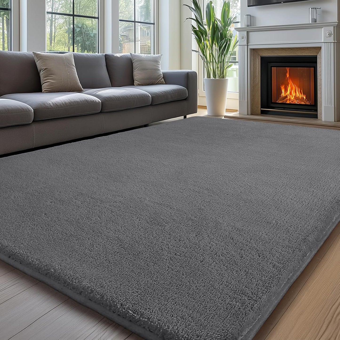 Sour Lemon 8x10 Area Rugs for Living Room, Soft Large Area Rug Fluffy Rugs for Bedroom，Machine Washable Area Rug Non Slip Carpet Rug for Living Room Playroom Kids Room Home Decor