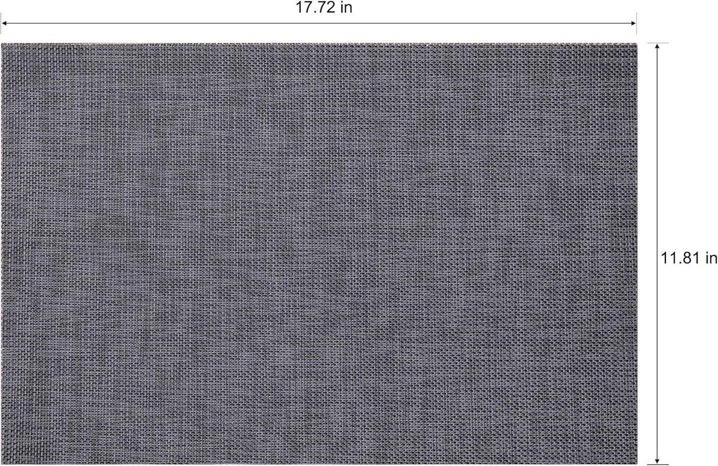 CADONO Placemats Set of 4 Washable Indoor/Outdoor Vinyl Place Mats for Dining Table Durable Non-Slip Heat Resistant PVC Weave Table Mats（Black）