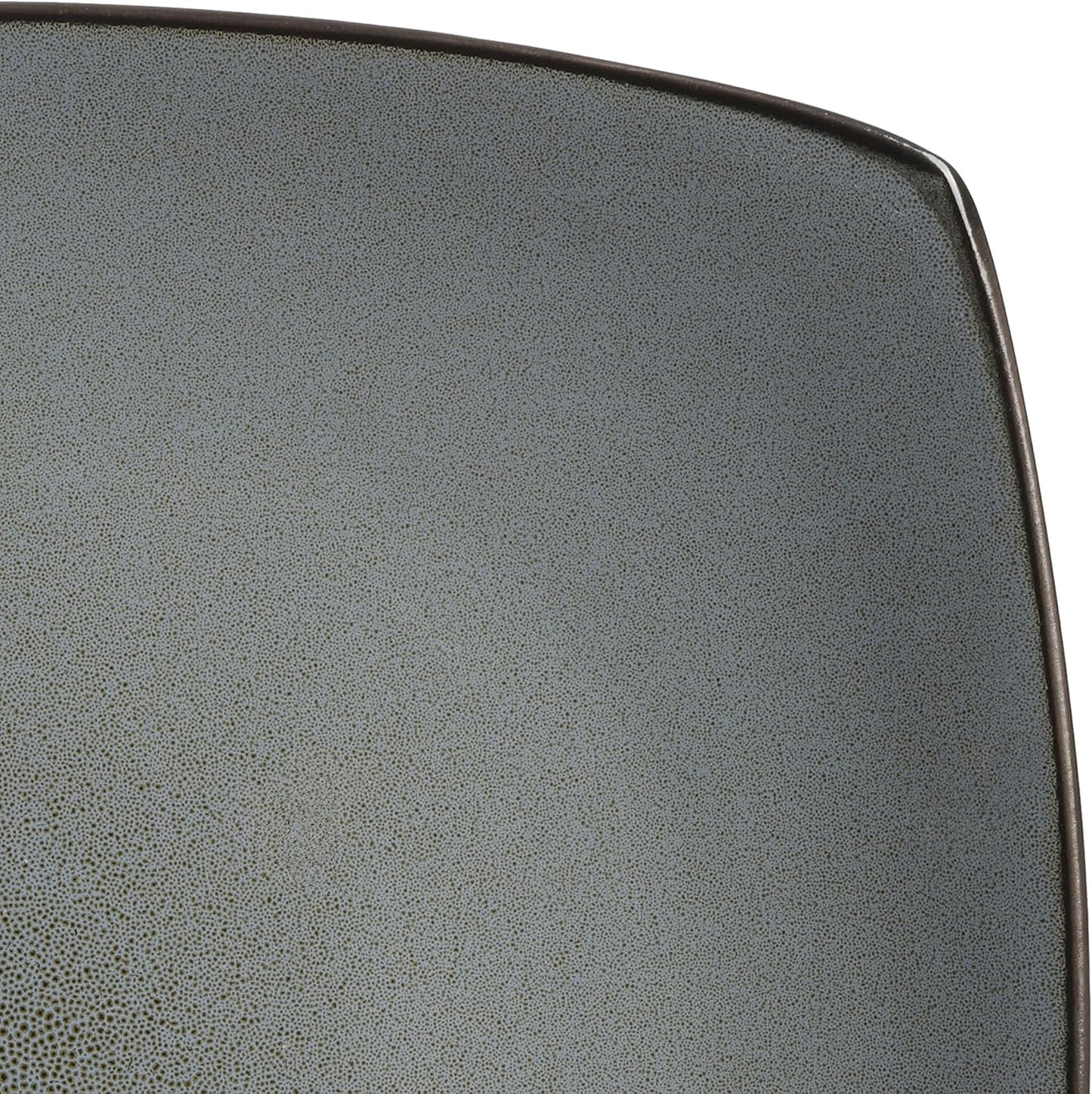 Gibson Elite Soho Lounge Square Reactive Glaze Stoneware Dinnerware Set, Service for 4 (16pc), Eclipse